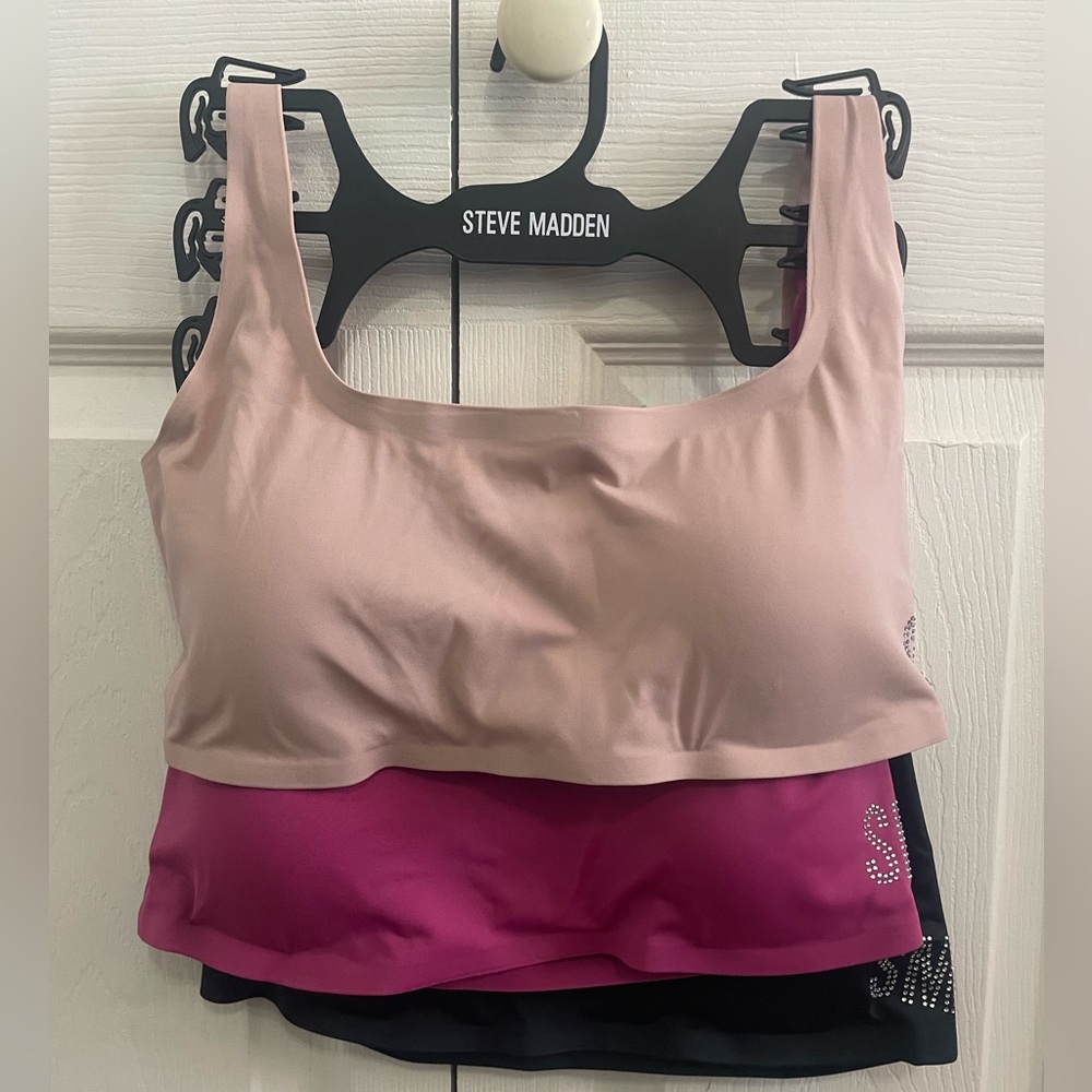 Seamless Bras STEVE MADDEN Sleek & Smooth Bras Adjustable Straps Set of 3 Size L